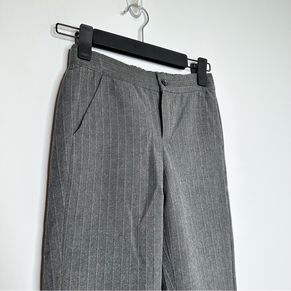 Janie and Jack Grey Wool Pinstripe Joggers - Picture 5 of 13